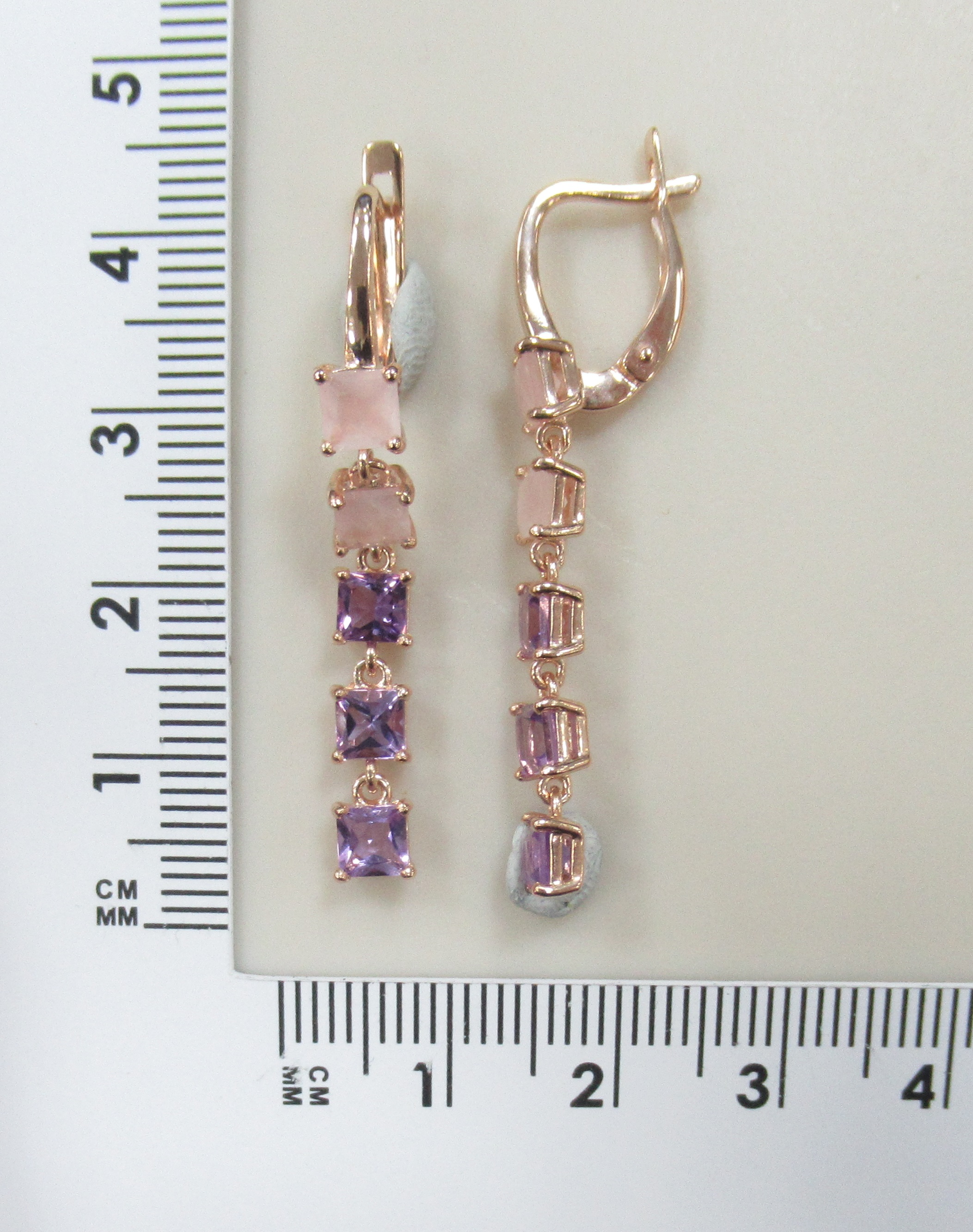 Серебряные серьги с аметистами